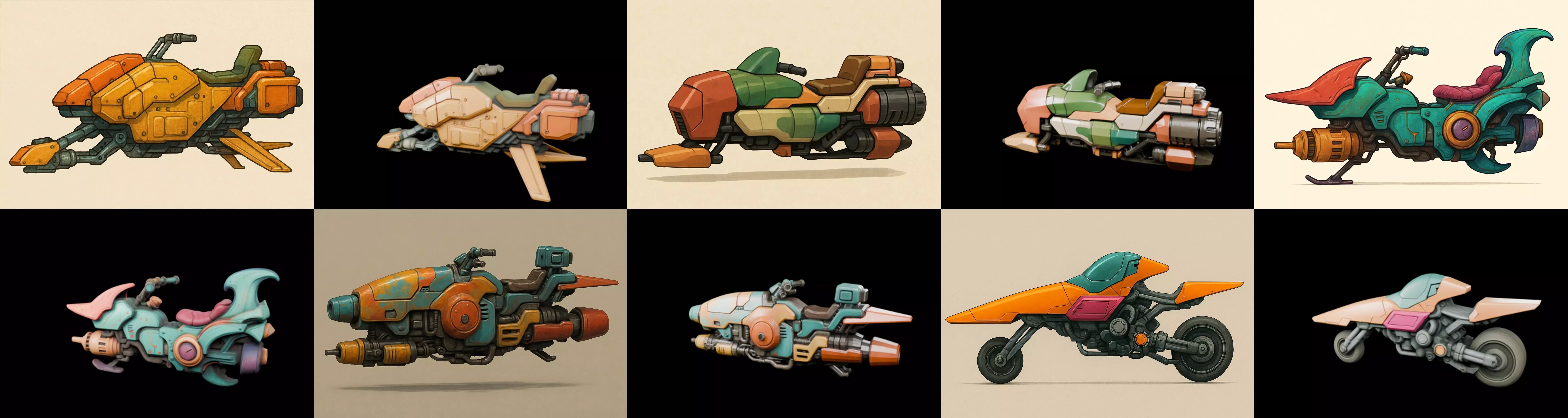 StarBike bundle 9 pack 100 glb 3D model_16