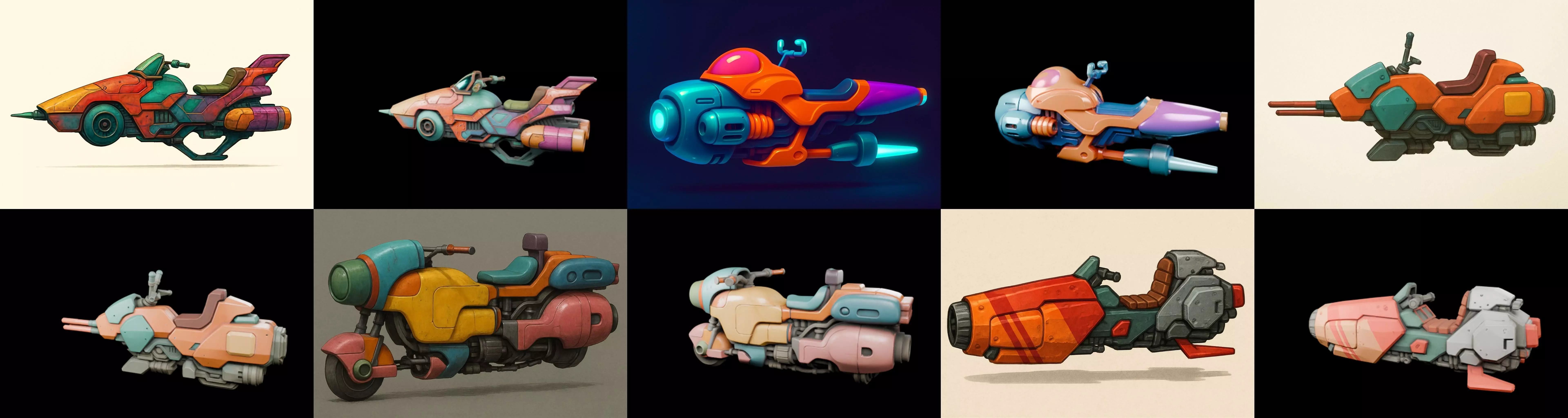 StarBike bundle 9 pack 100 glb 3D model_9