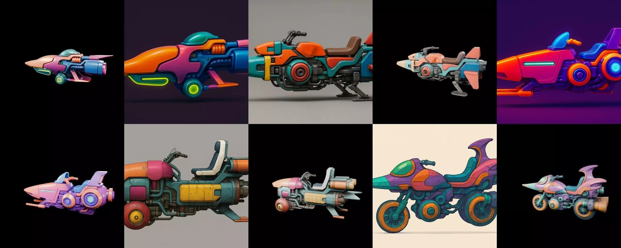 StarBike bundle 9 pack 100 glb 3D model_5