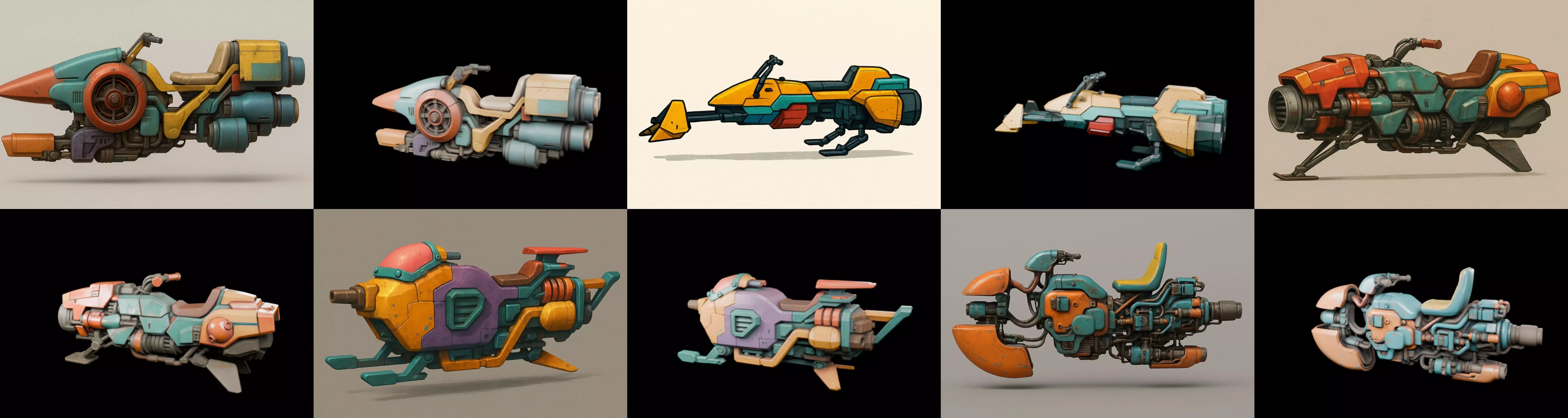 StarBike bundle 8 pack 100 glb 3D model_7