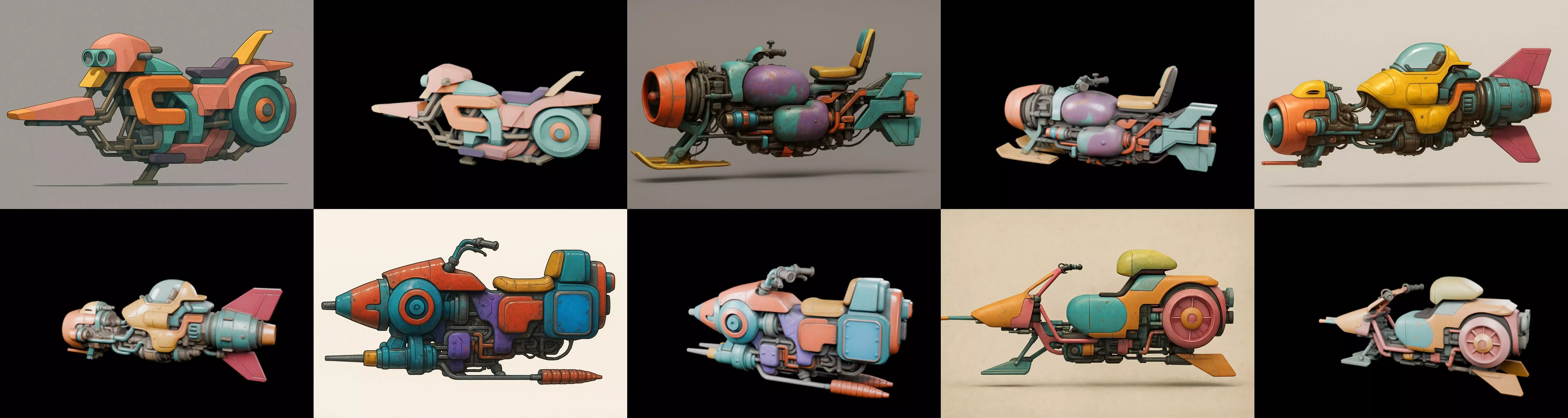 StarBike bundle 8 pack 100 glb 3D model_16