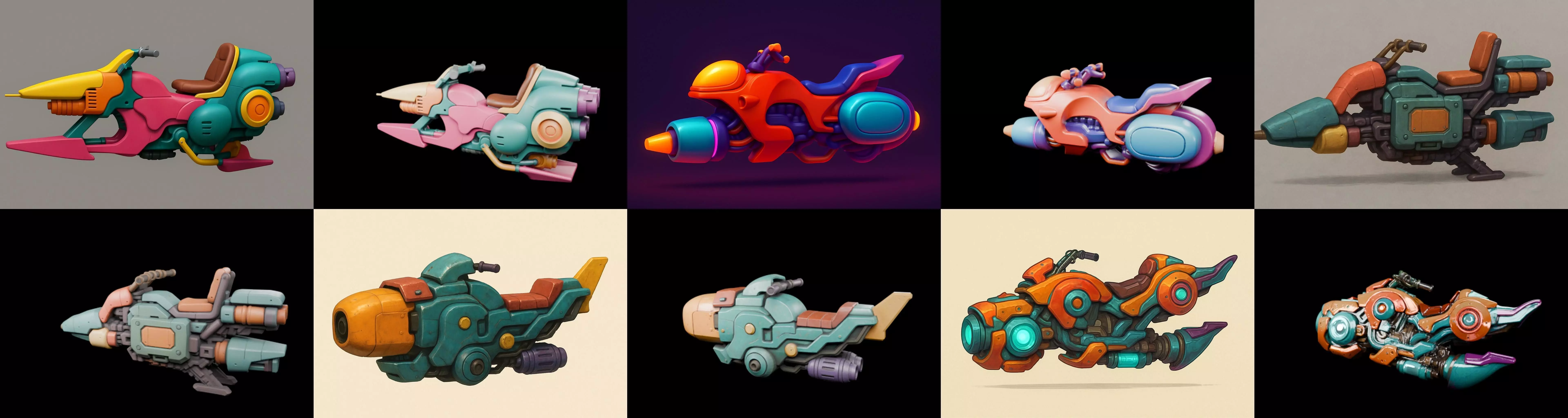 StarBike bundle 8 pack 100 glb 3D model_13
