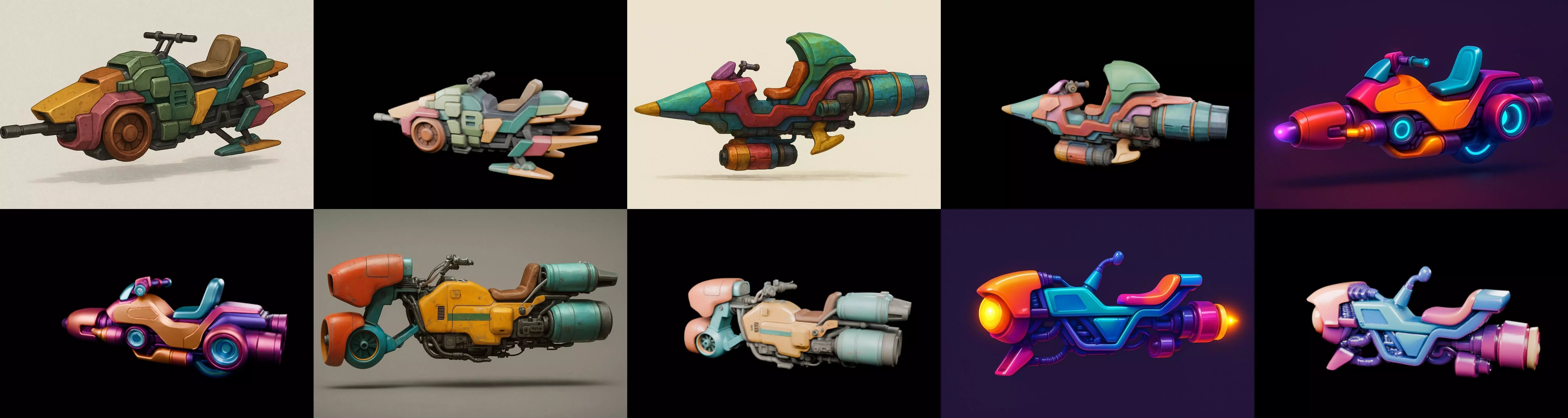 StarBike bundle 8 pack 100 glb 3D model_4