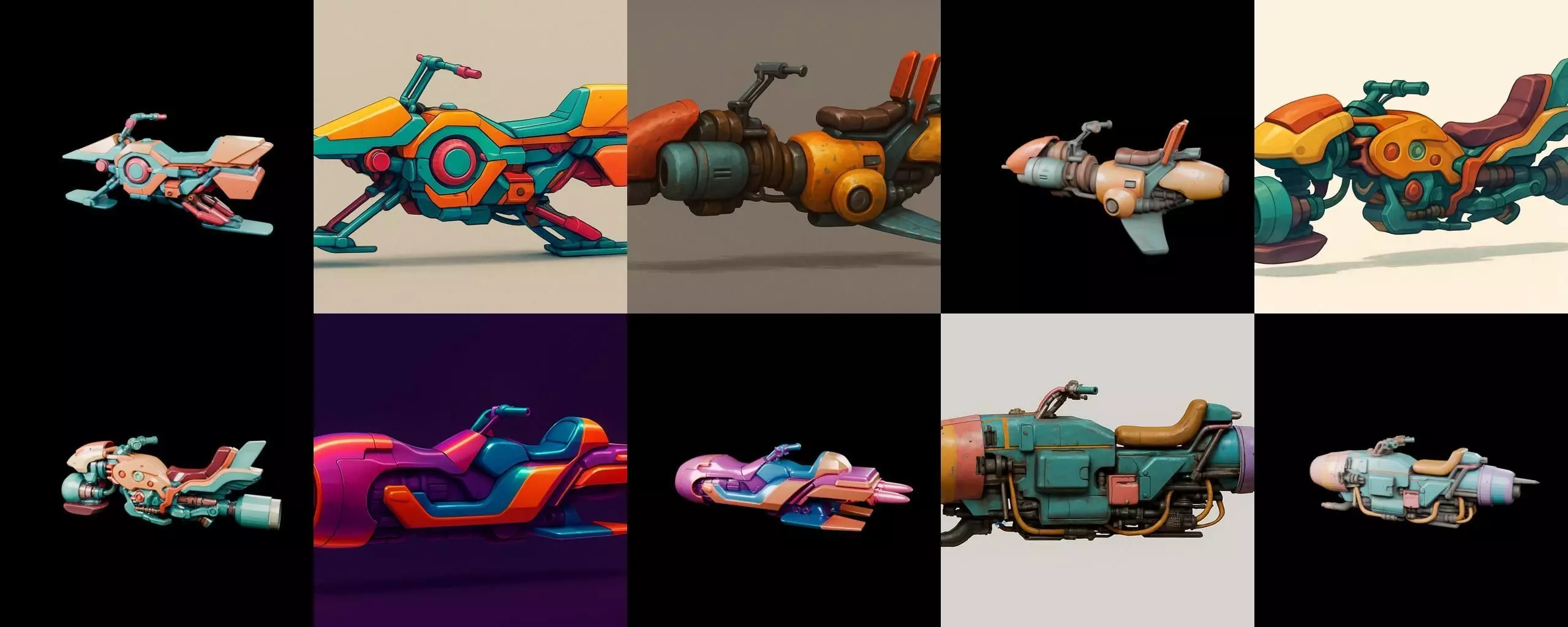 StarBike bundle 8 pack 100 glb 3D model_12