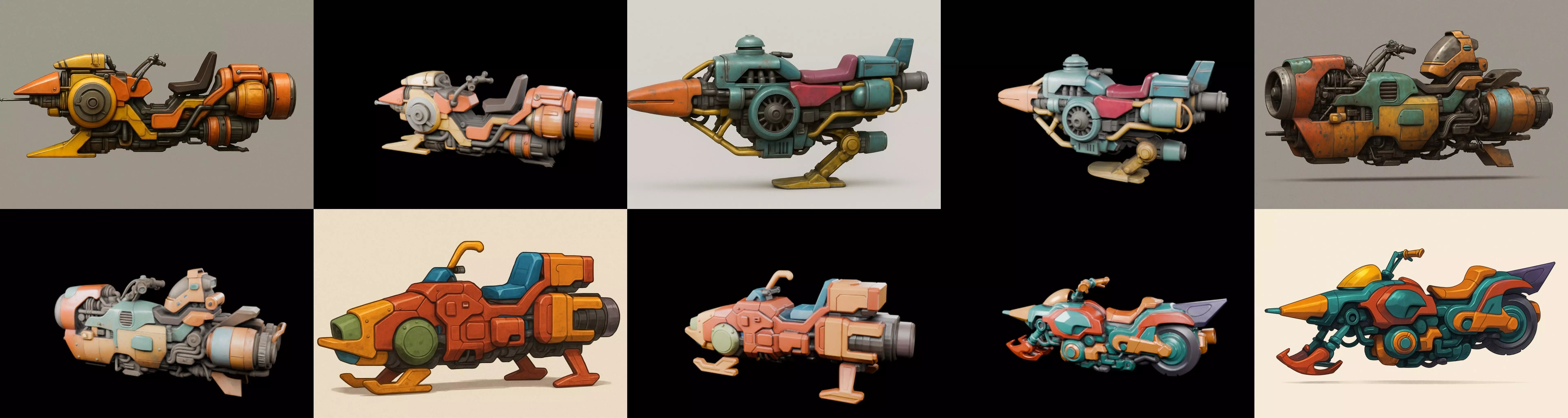 StarBike bundle 8 pack 100 glb 3D model_2