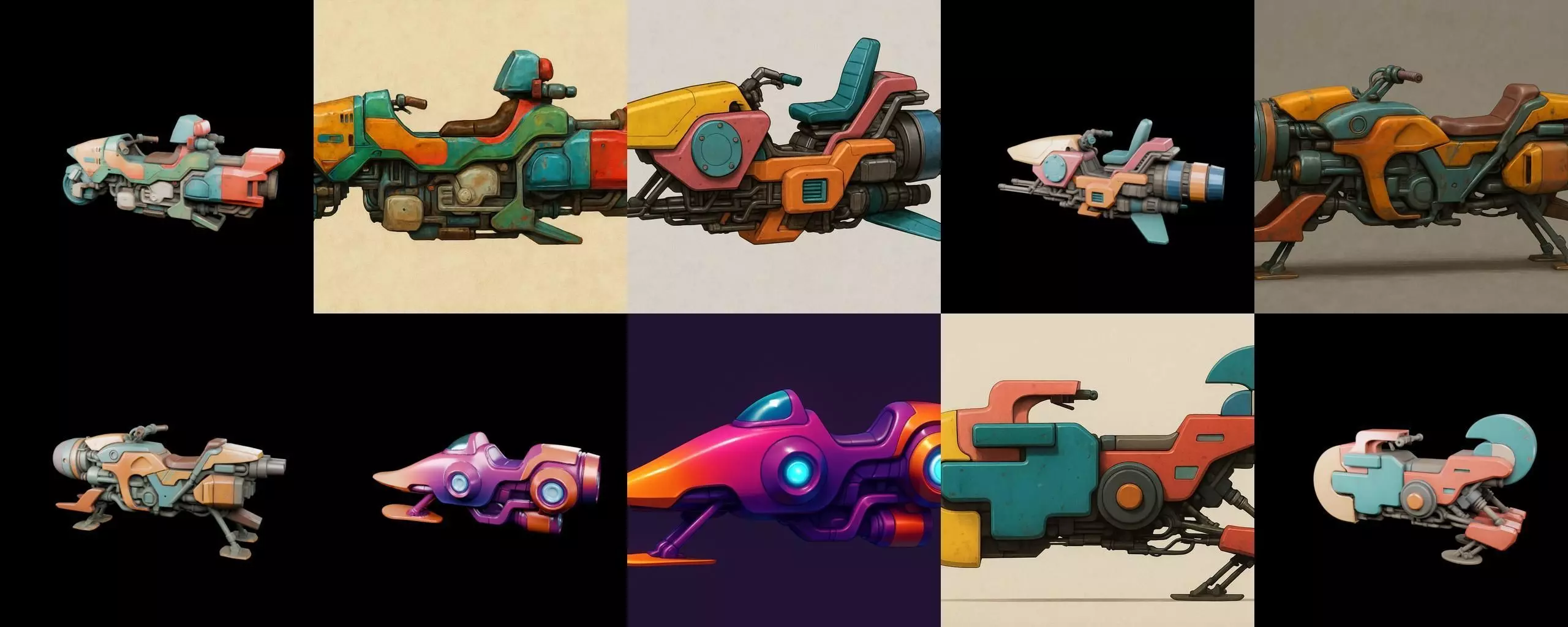 StarBike bundle 8 pack 100 glb 3D model_15