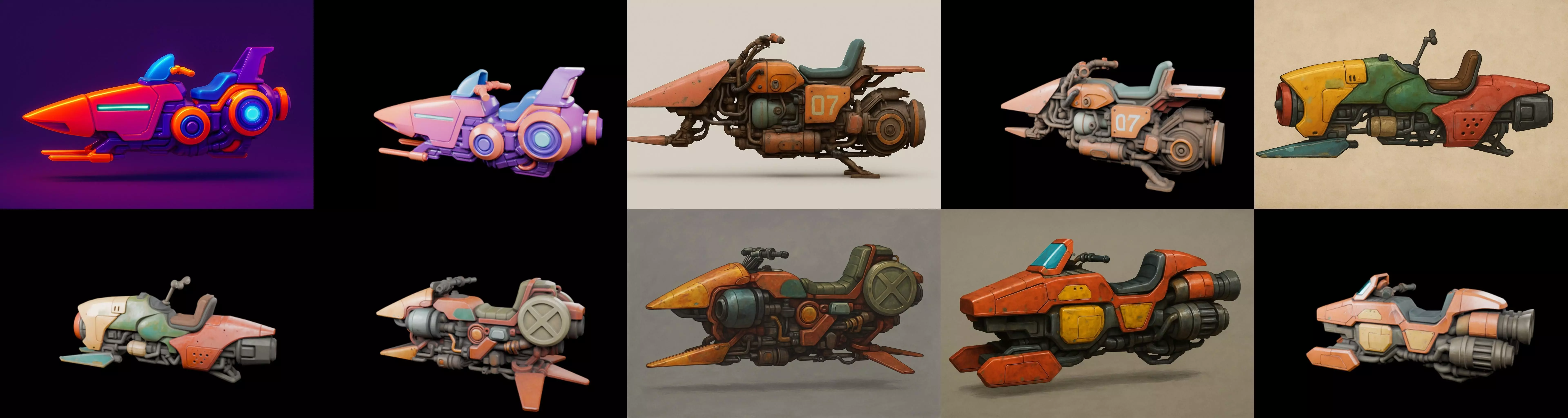 StarBike bundle 8 pack 100 glb 3D model_14