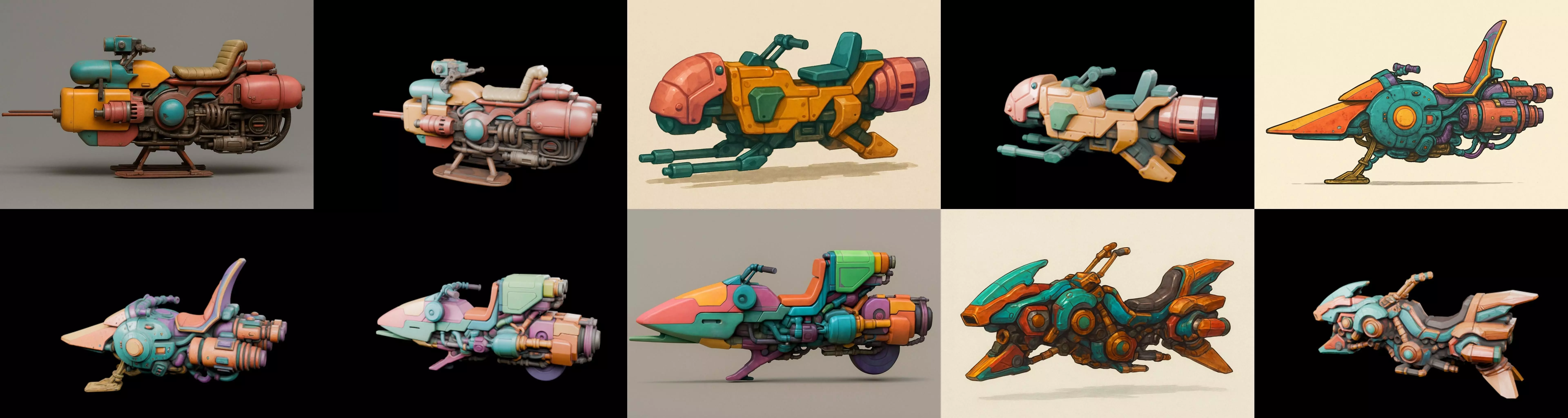 StarBike bundle 8 pack 100 glb 3D model_8