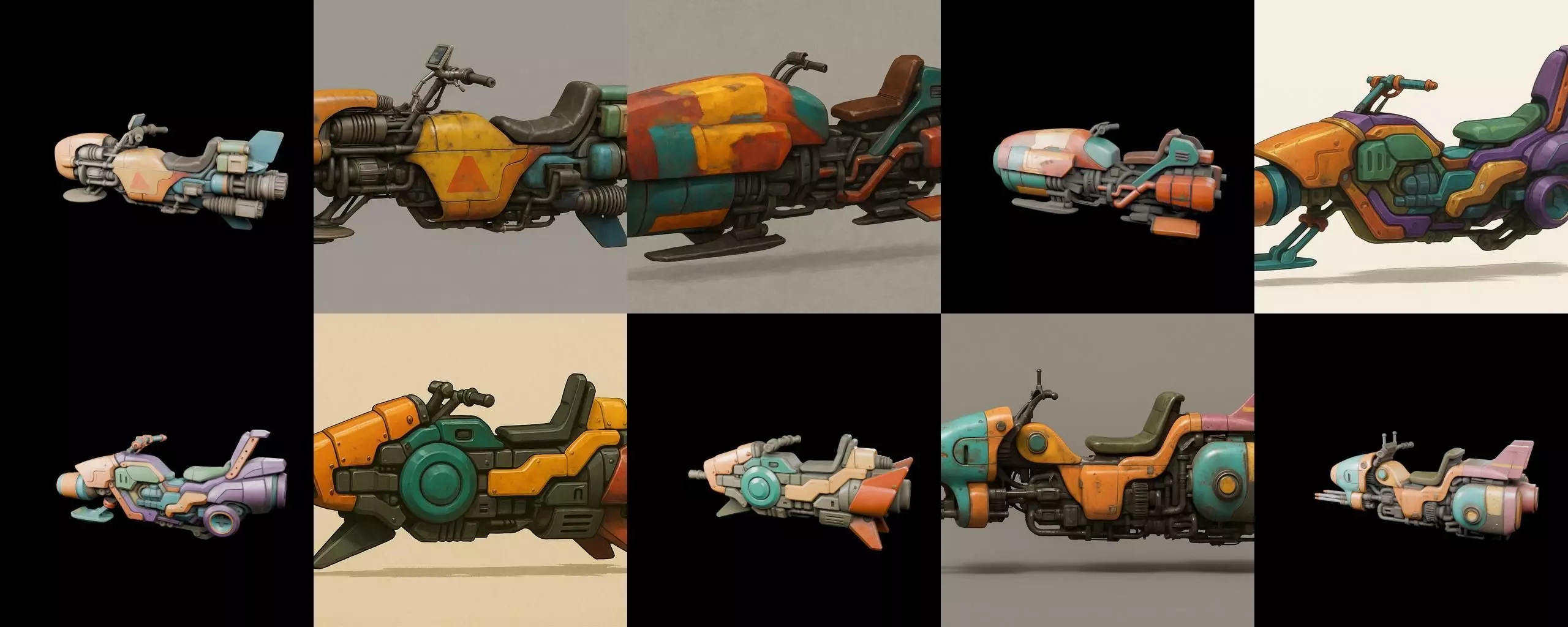 StarBike bundle 8 pack 100 glb 3D model_10