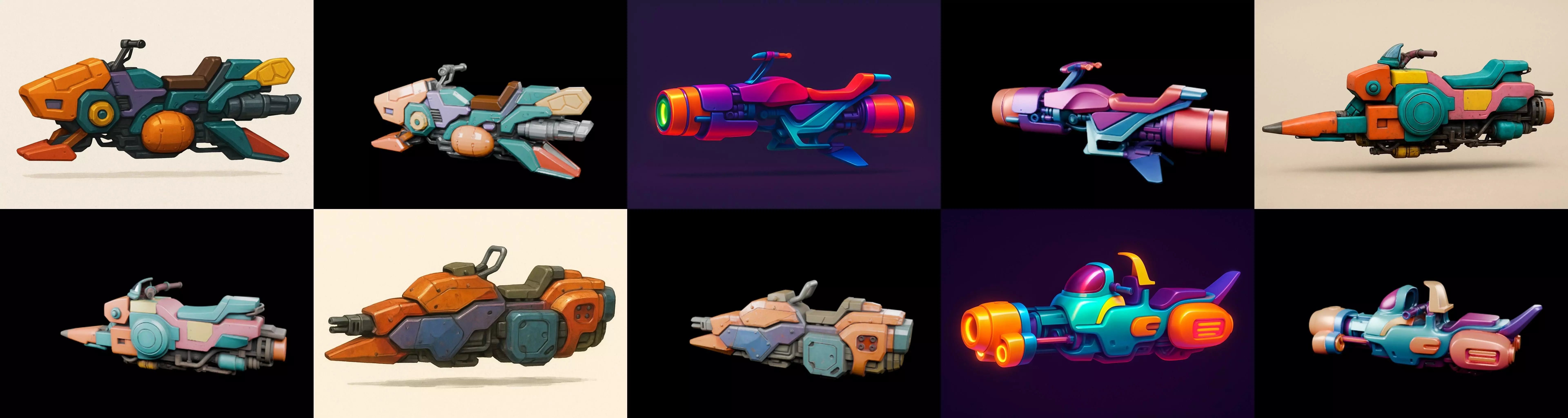 StarBike bundle 8 pack 100 glb 3D model_11