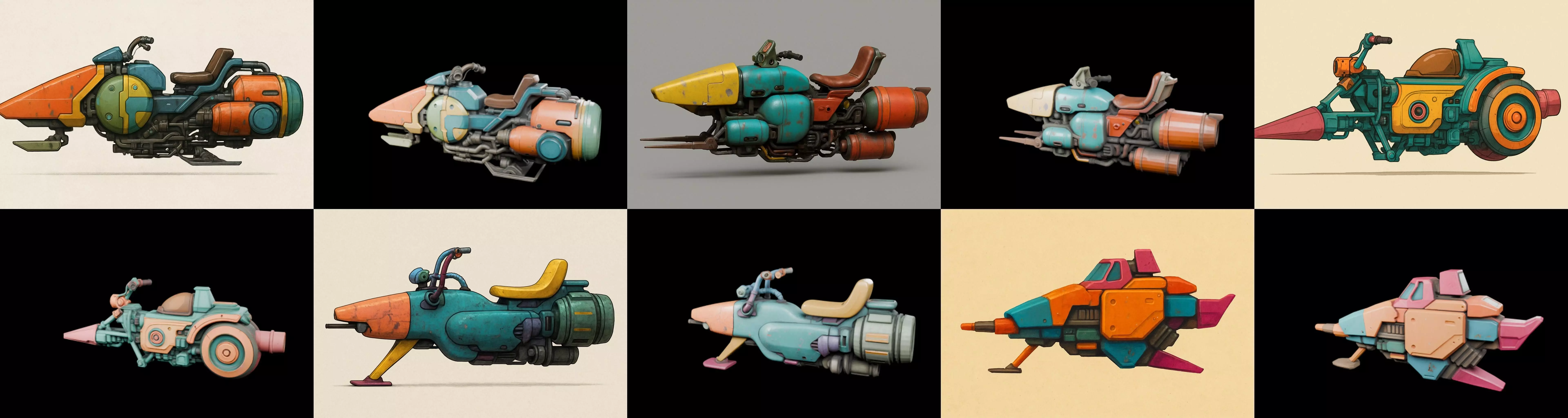 StarBike bundle 8 pack 100 glb 3D model_5