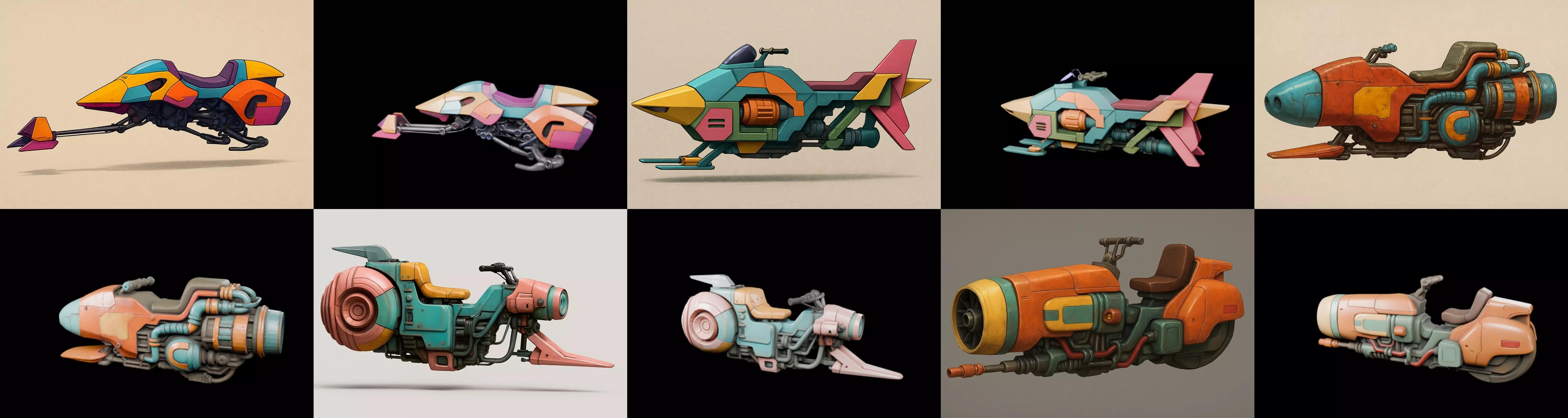 StarBike bundle 8 pack 100 glb 3D model_6