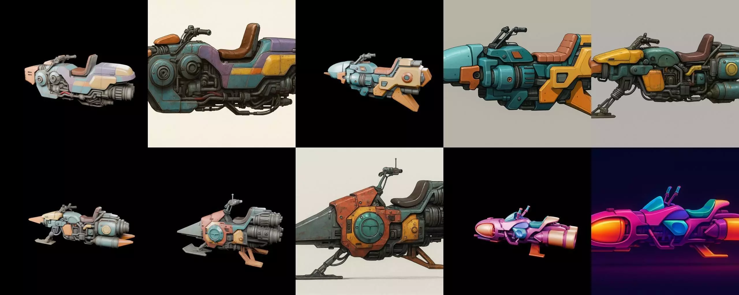 StarBike bundle 8 pack 100 glb 3D model_3