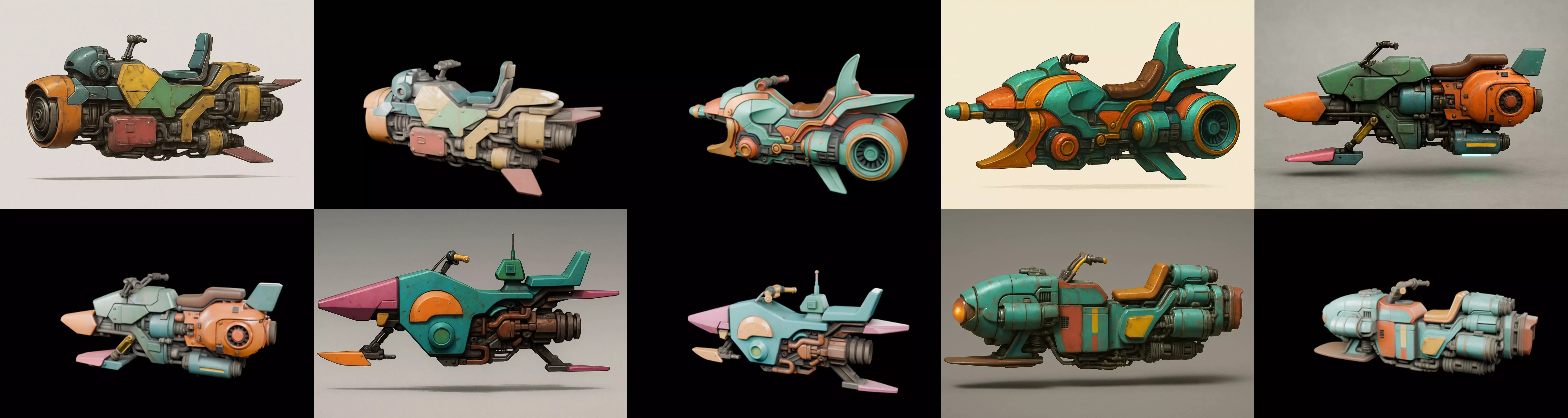 StarBike bundle 8 pack 100 glb 3D model_0