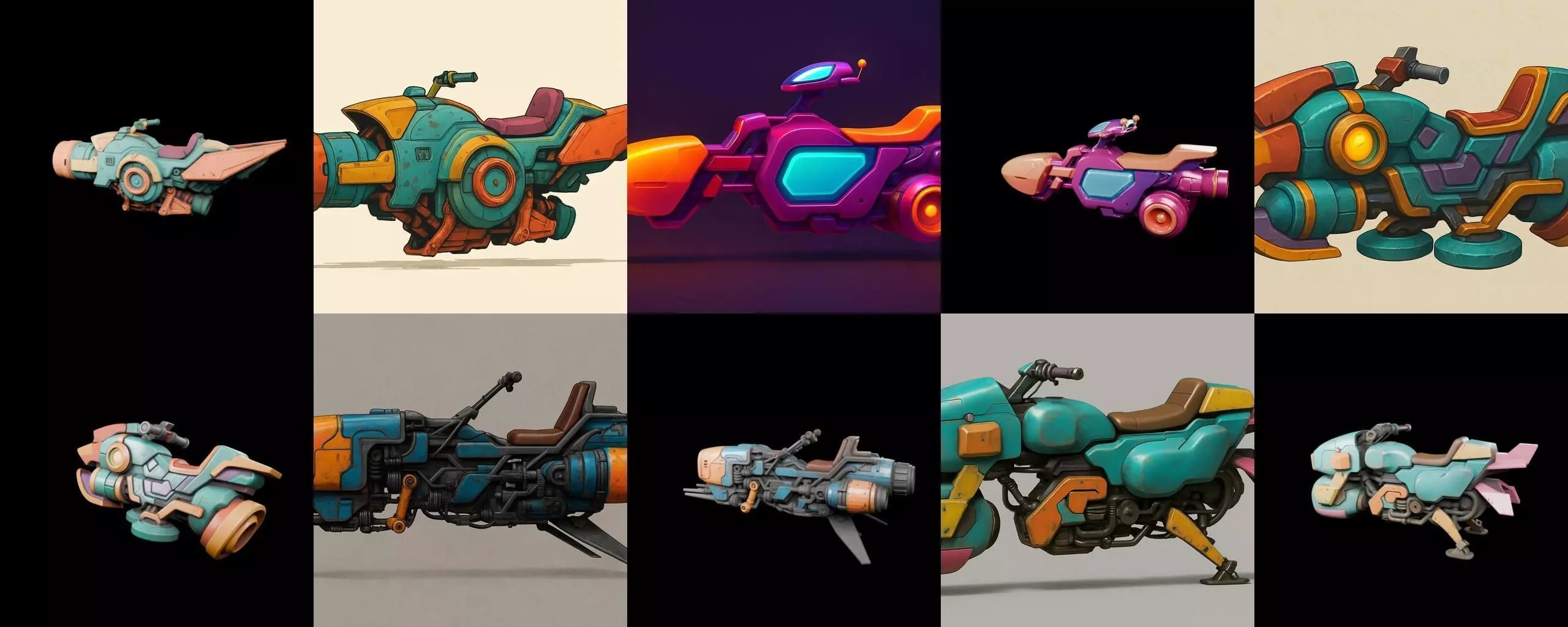 StarBike bundle 8 pack 100 glb 3D model_1