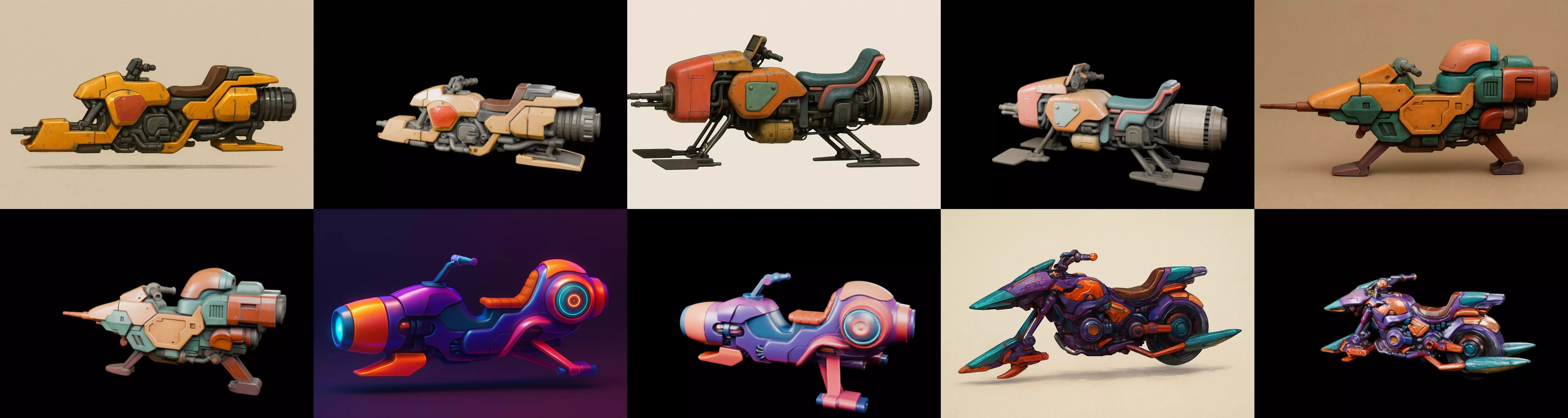 StarBike bundle 7 pack 100 glb 3D model_13