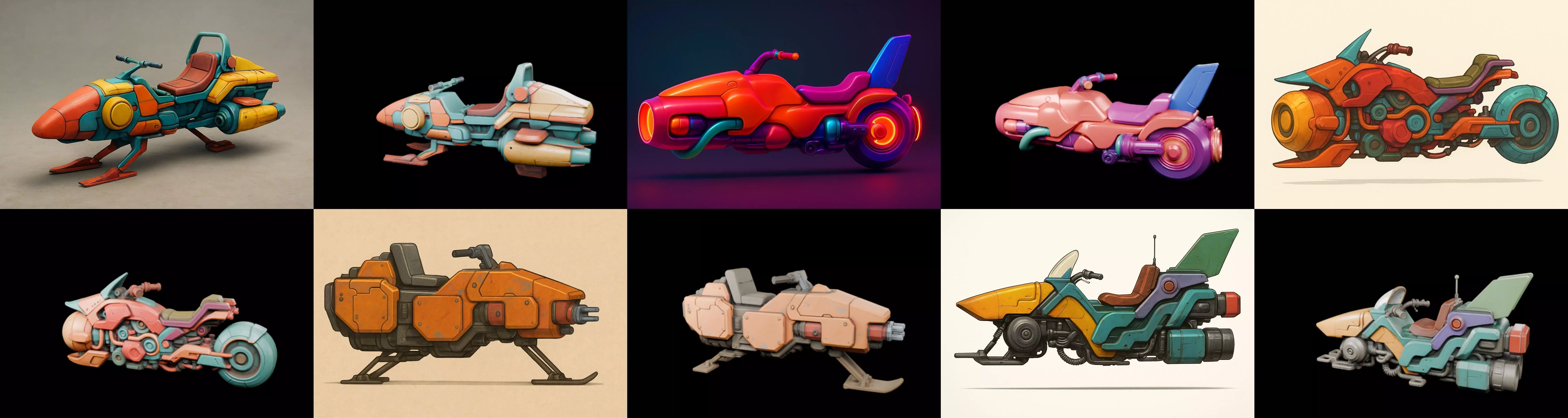 StarBike bundle 7 pack 100 glb 3D model_4