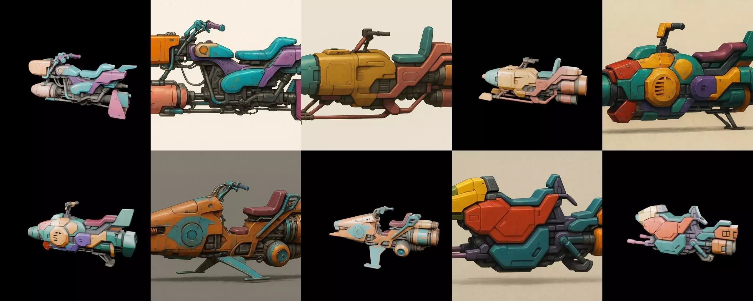 StarBike bundle 7 pack 100 glb 3D model_3