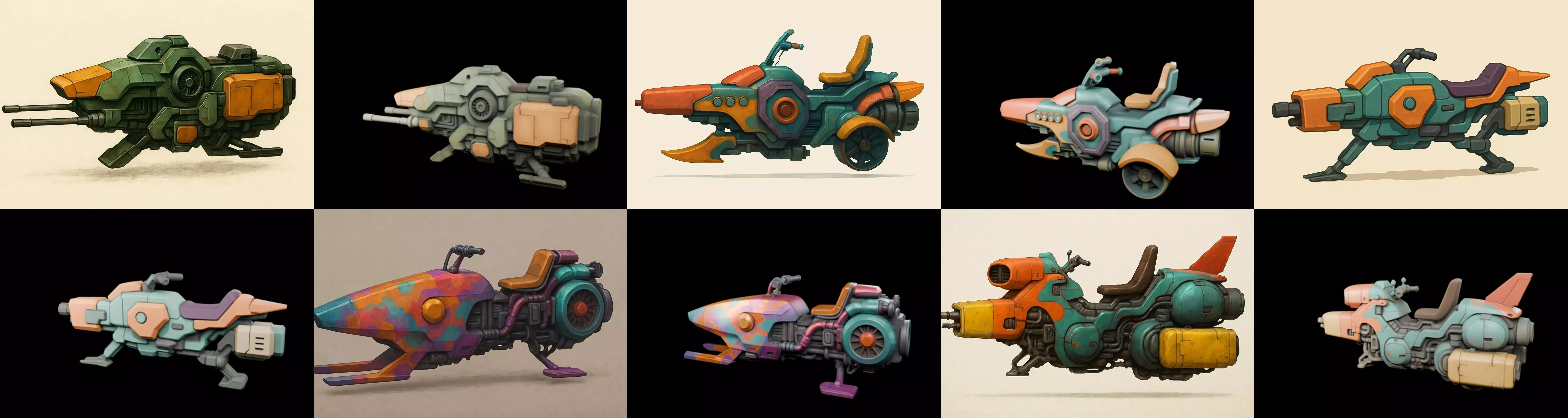 StarBike bundle 7 pack 100 glb 3D model_5