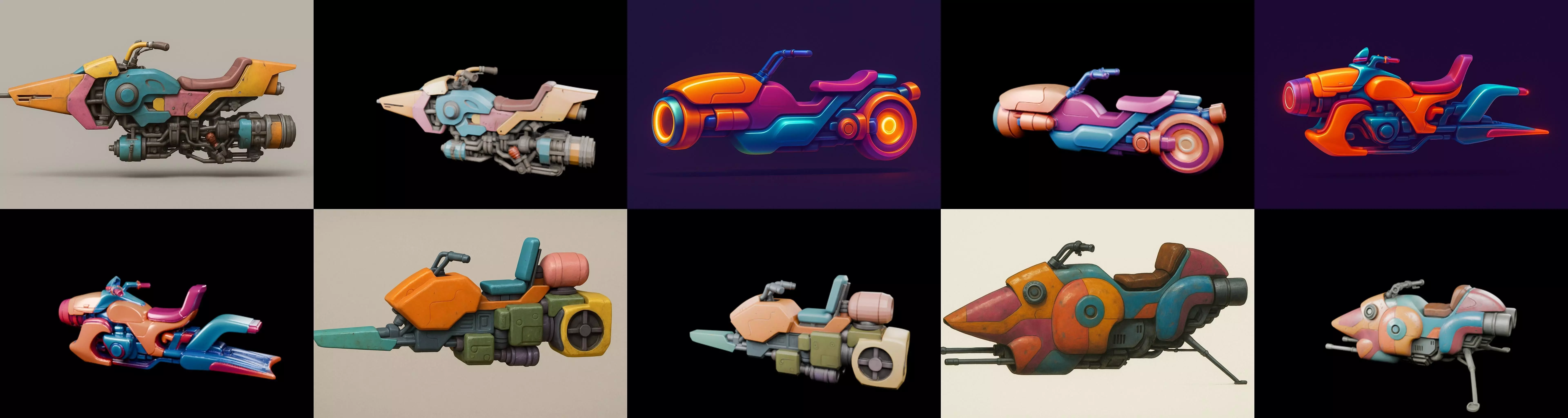 StarBike bundle 7 pack 100 glb 3D model_12