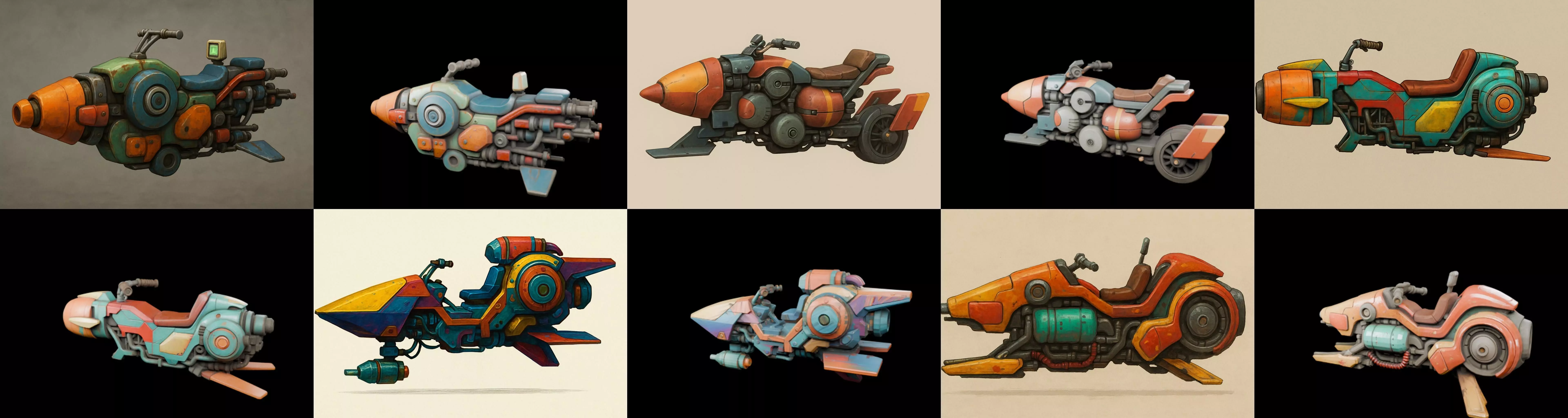 StarBike bundle 7 pack 100 glb 3D model_16