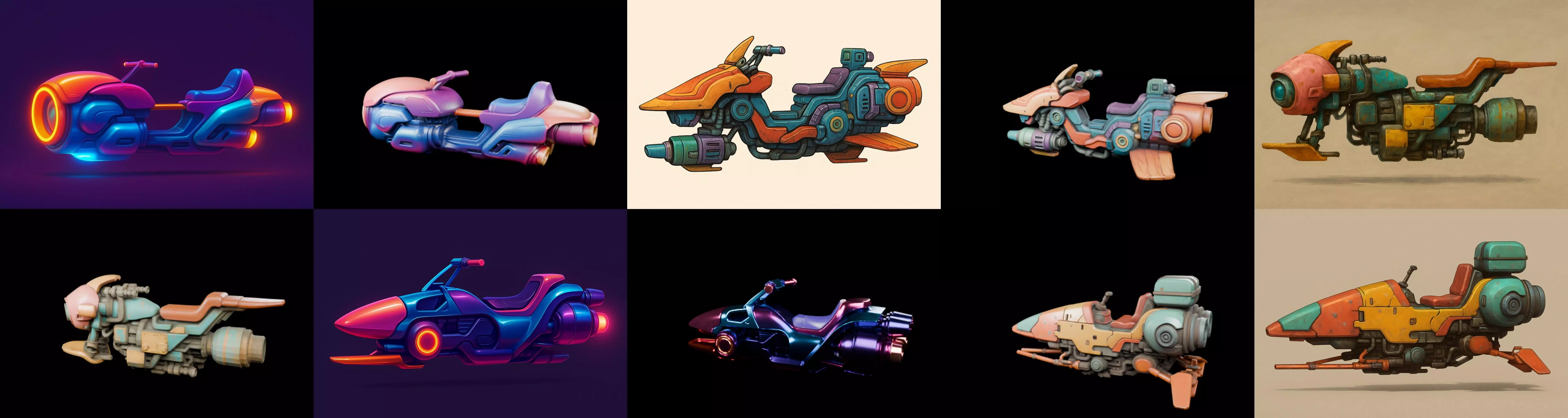 StarBike bundle 7 pack 100 glb 3D model_7