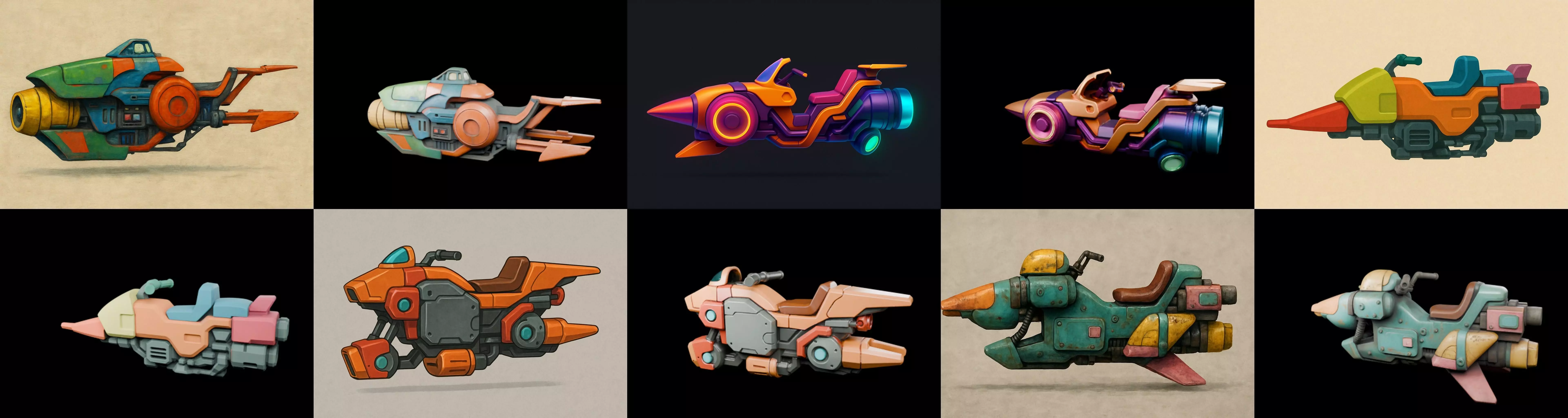 StarBike bundle 7 pack 100 glb 3D model_6