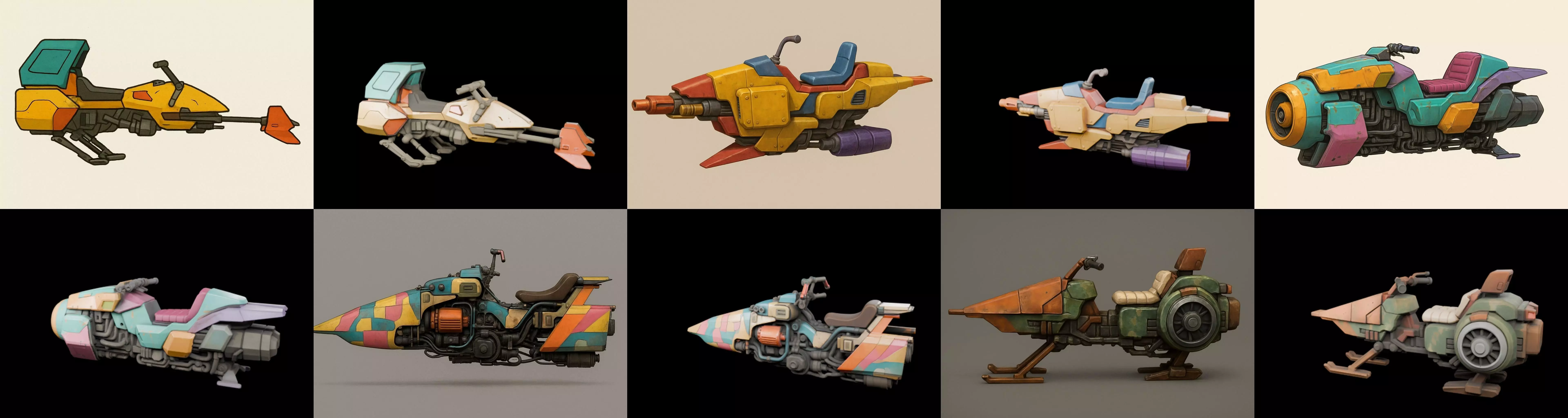 StarBike bundle 7 pack 100 glb 3D model_8