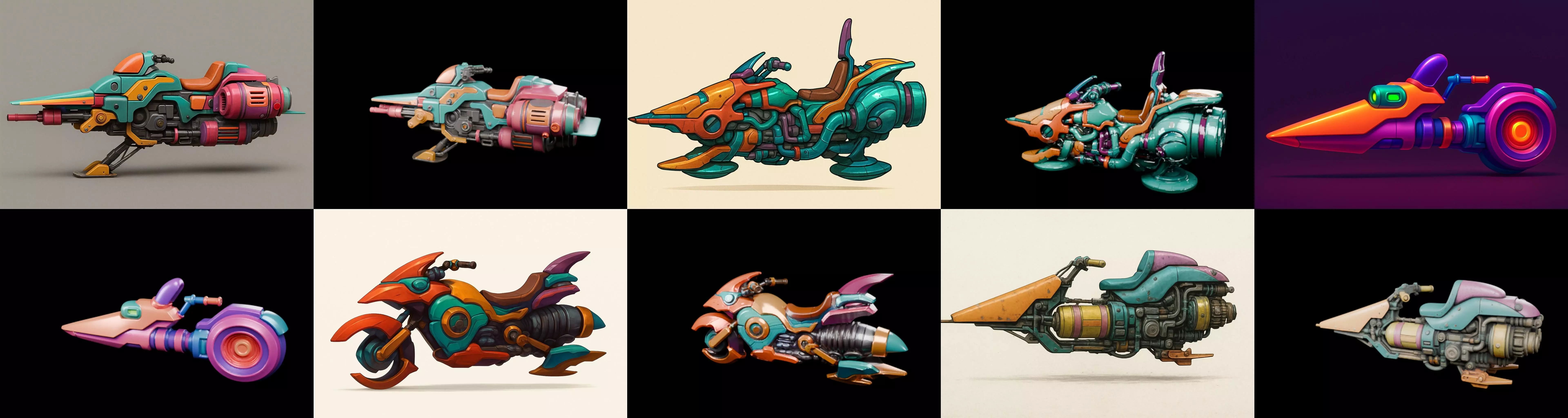 StarBike bundle 7 pack 100 glb 3D model_10