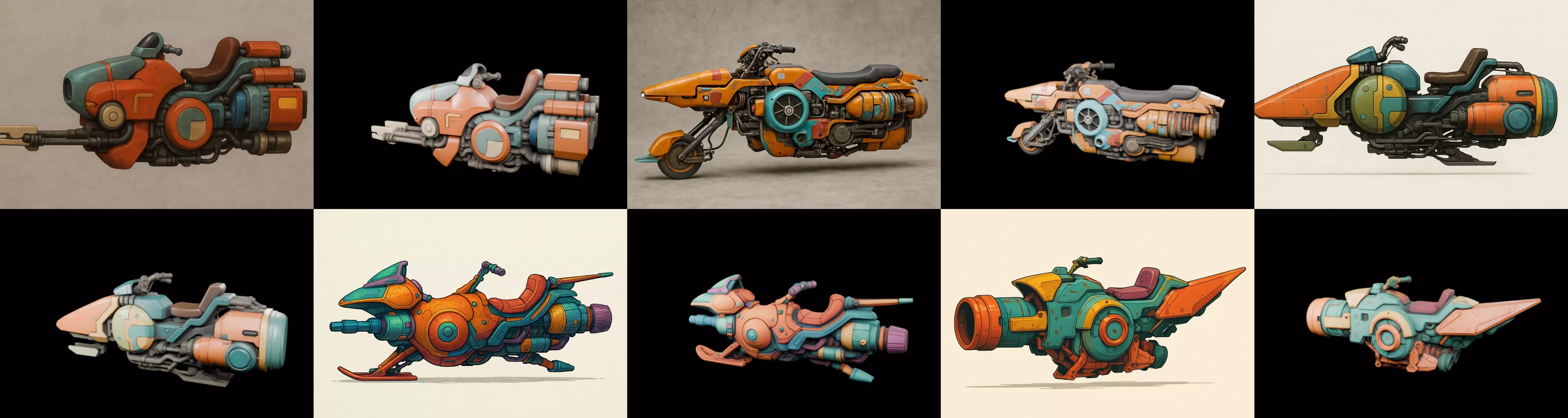 StarBike bundle 7 pack 100 glb 3D model_19