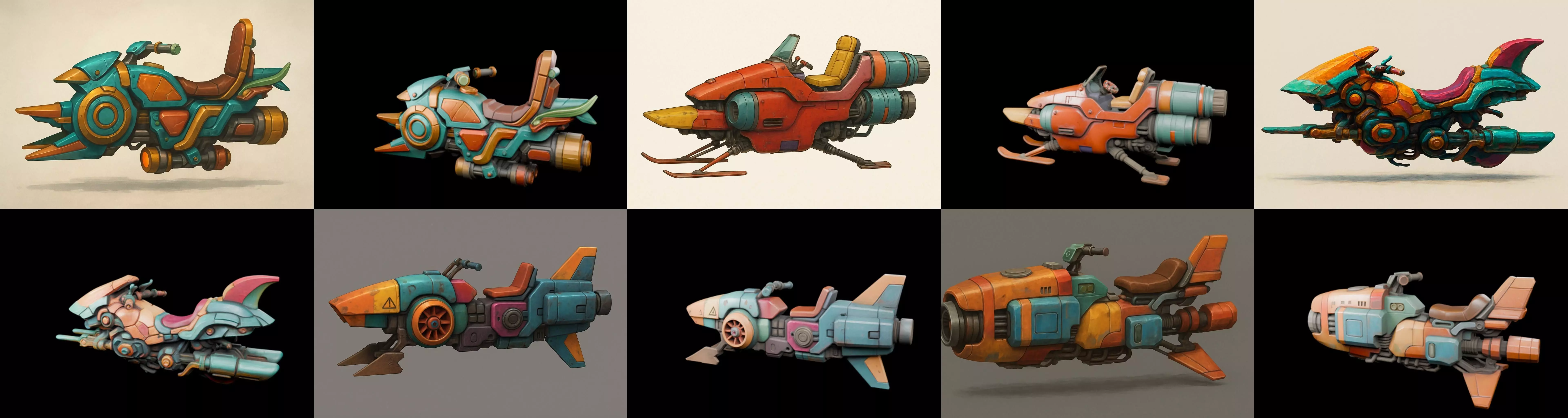 StarBike bundle 7 pack 100 glb 3D model_15