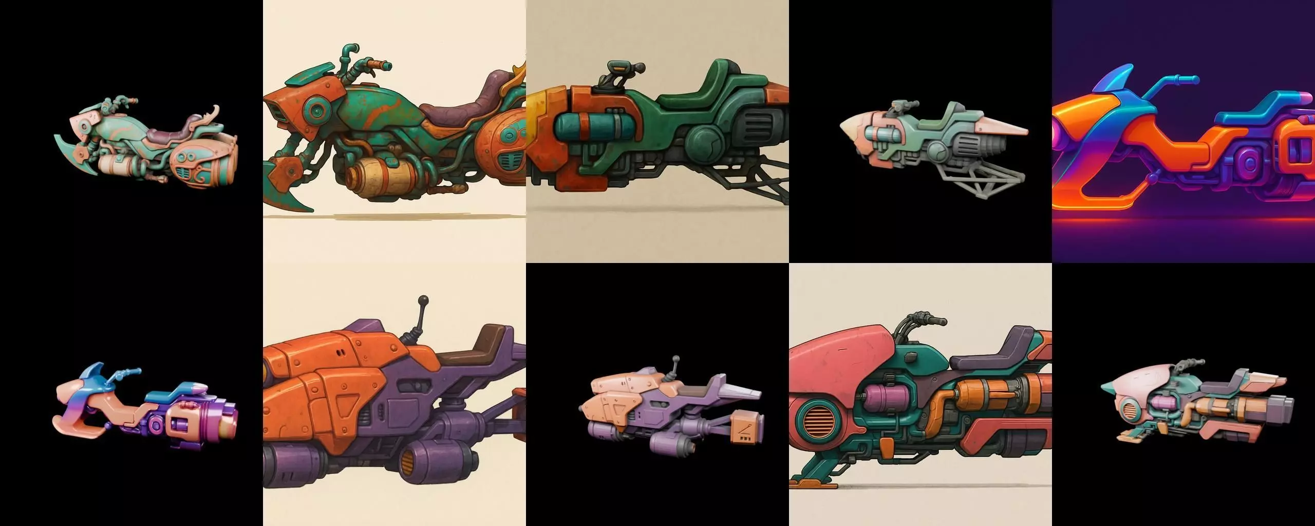 StarBike bundle 7 pack 100 glb 3D model_11