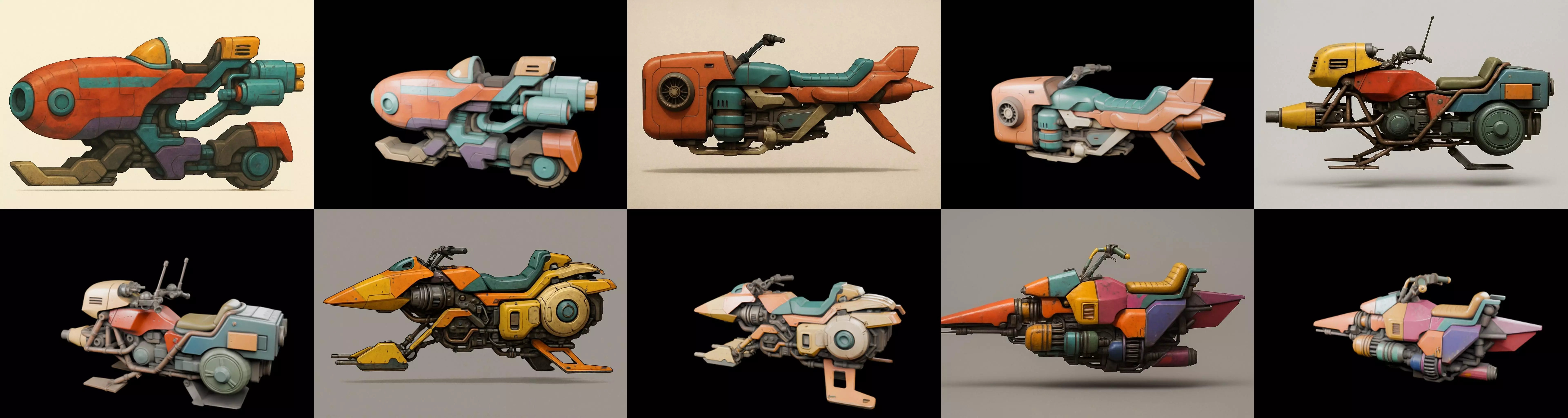 StarBike bundle 7 pack 100 glb 3D model_9