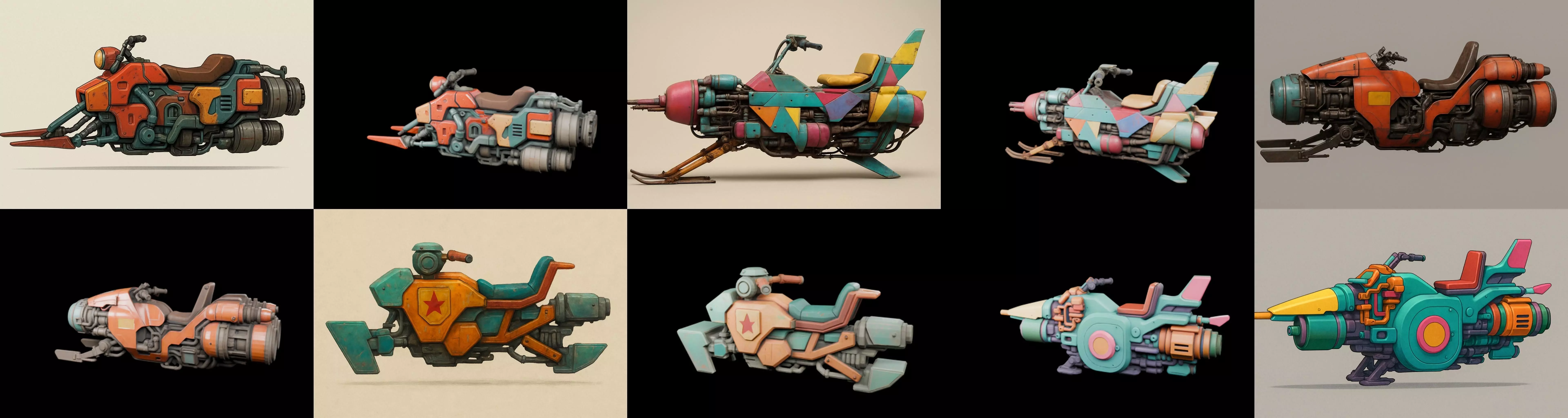 StarBike bundle 7 pack 100 glb 3D model_0