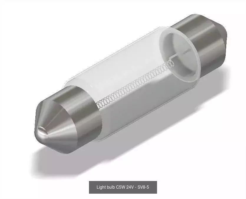 Vehicle light bulb 3D Model Collection_3