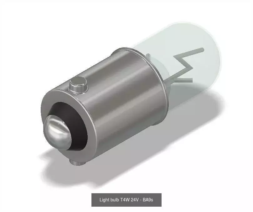 Vehicle light bulb 3D Model Collection_8