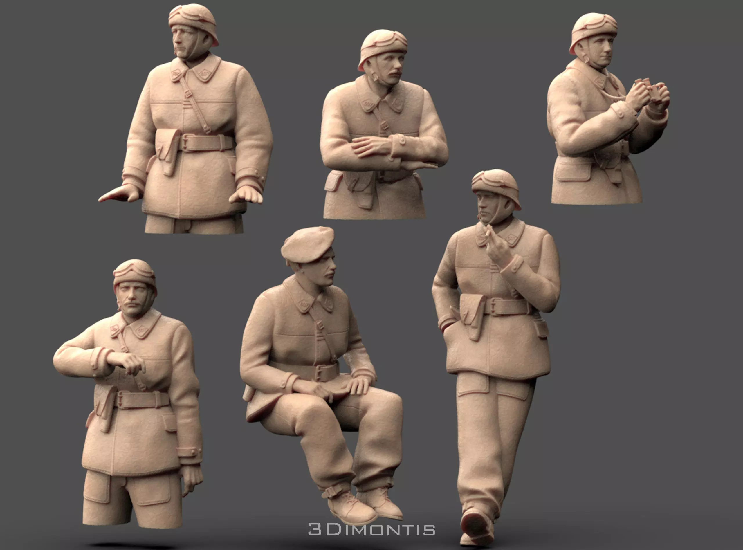 FRENCH TANK CREW 3D print model_0