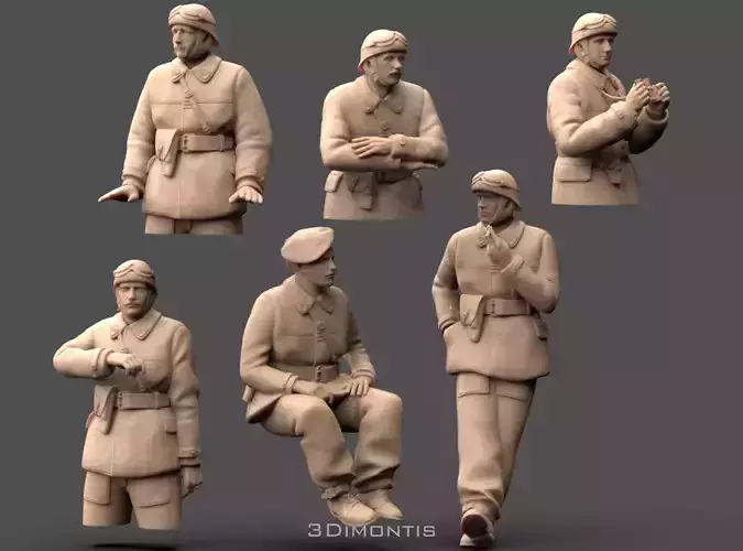 FRENCH TANK CREW 3D print model