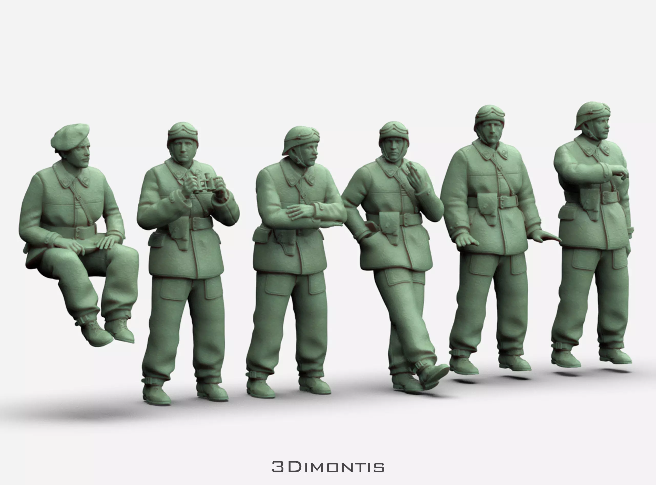 FRENCH TANK CREW 3D print model_1