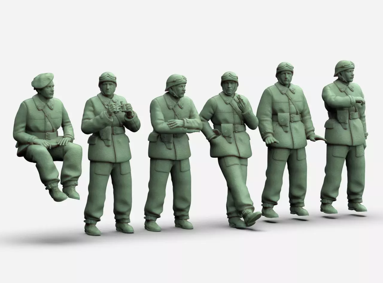FRENCH TANK CREW 3D print model_2
