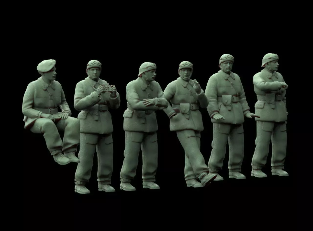 FRENCH TANK CREW 3D print model_7