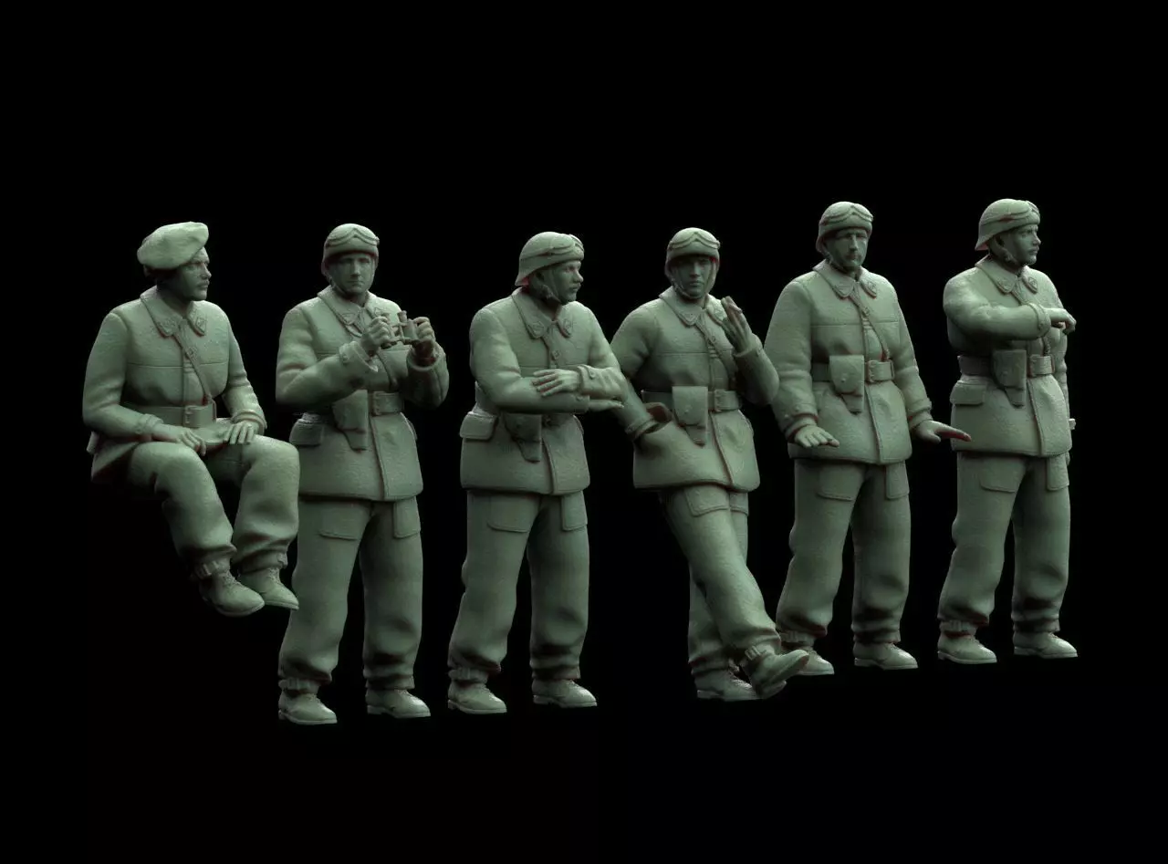 FRENCH TANK CREW 3D print model_8