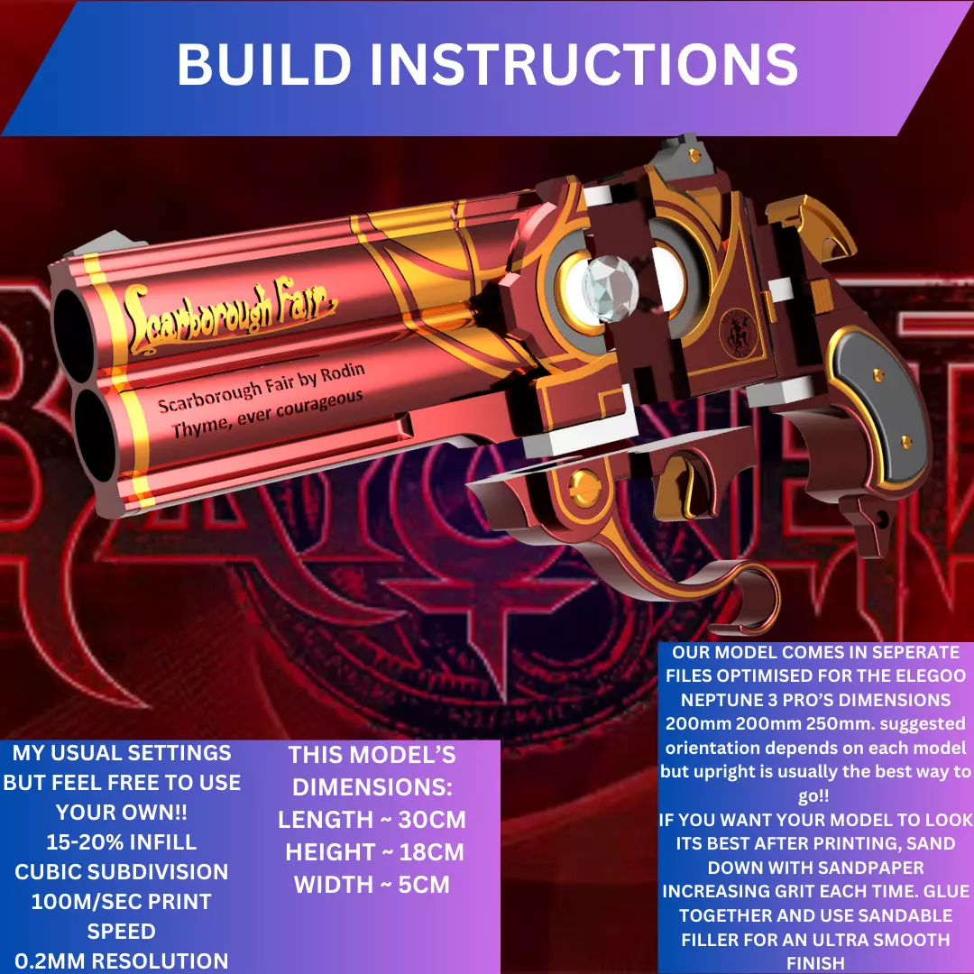 Bayonetta - Scarborough Fair set Cosplay 3D Models 3D print model_7