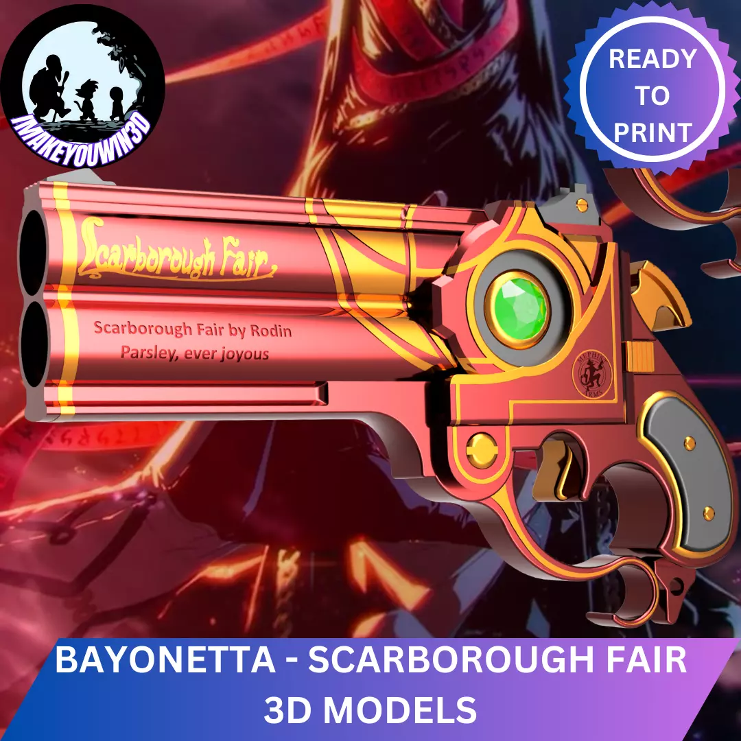Bayonetta - Scarborough Fair set Cosplay 3D Models 3D print model_5