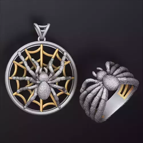 Spider Pendant Ring v2 Collection