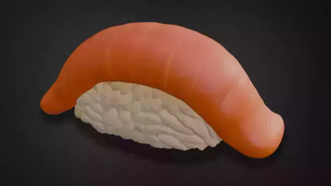 Sushi Nigiri with Salmon Model
