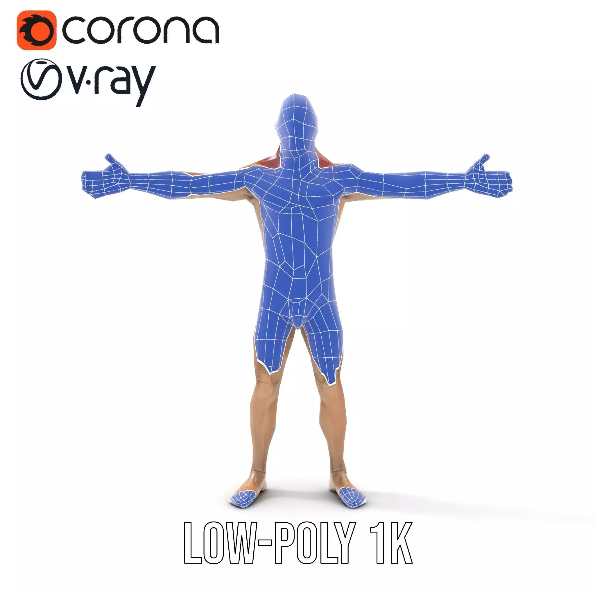 Muscular Zombie Character Model Pack Low-poly 3D model_26