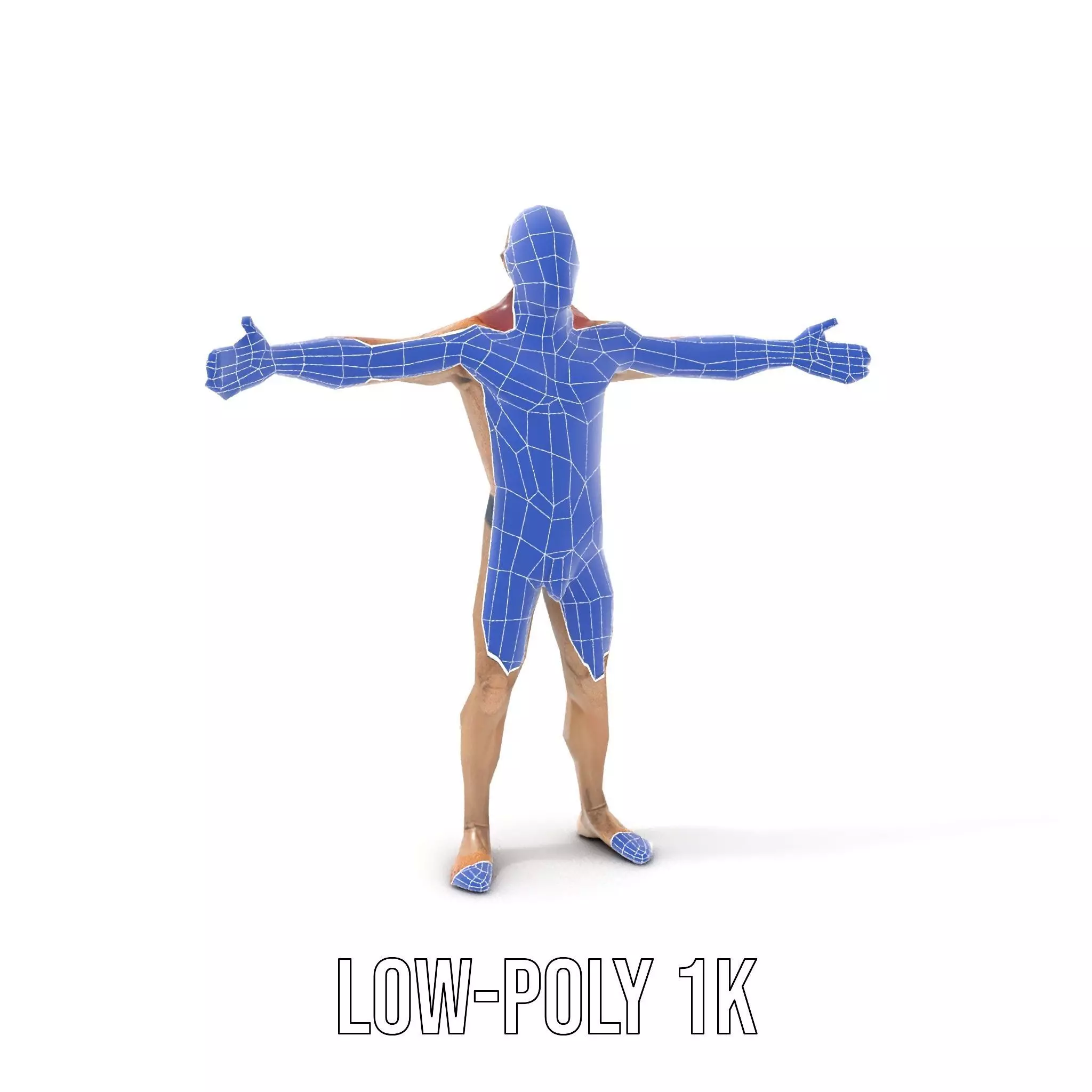 Muscular Zombie Character Model Pack Low-poly 3D model_23