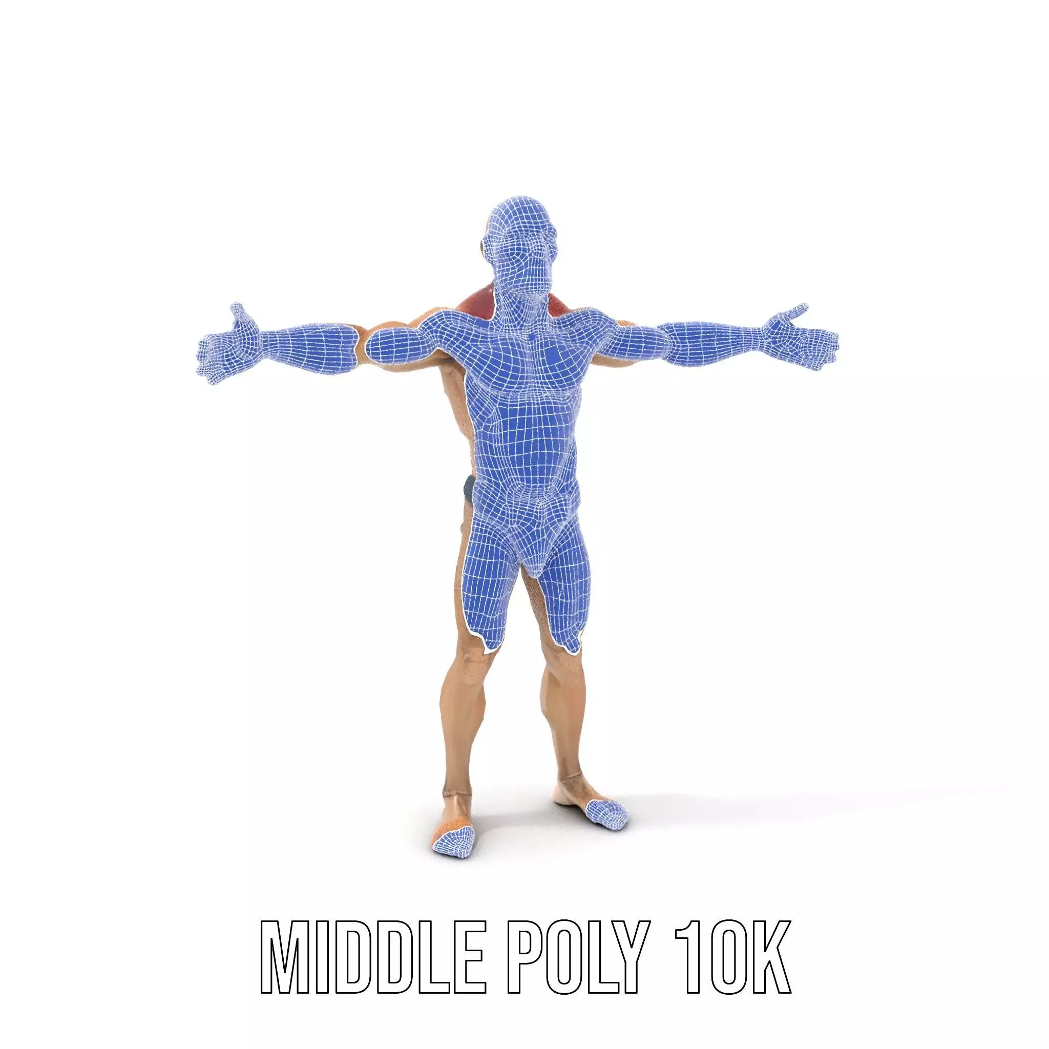Muscular Zombie Character Model Pack Low-poly 3D model_13