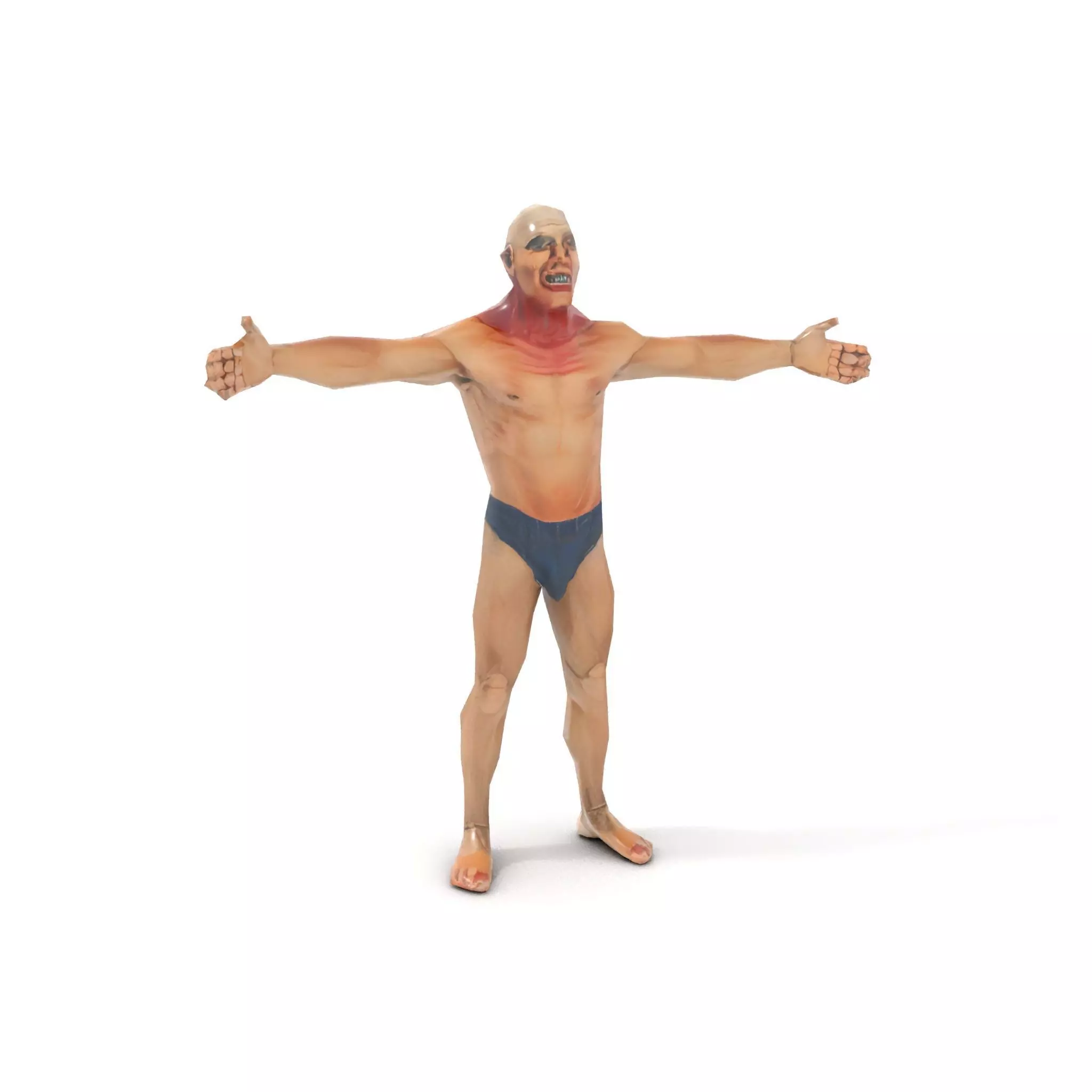 Muscular Zombie Character Model Pack Low-poly 3D model_12